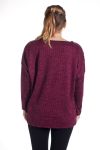 SPALLE LARGHE ZIPPEES 4347 BORDEAUX