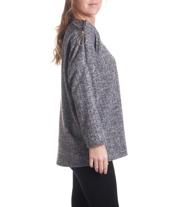 SPALLE LARGHE ZIPPEES 4347 GRIGIO