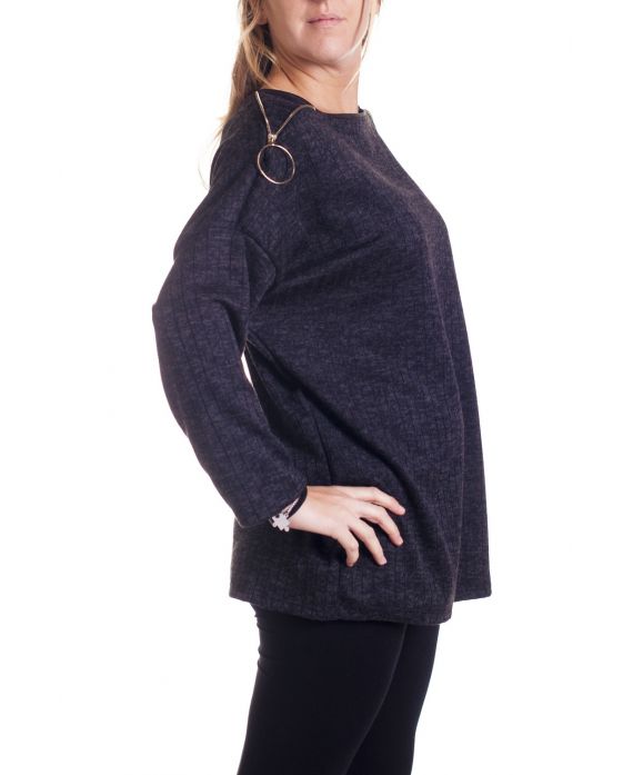SPALLE LARGHE ZIPPEES 4347 NERO
