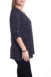 DI GRANDI DIMENSIONI MAGLIONE COLLO ZIP 4345 NERO