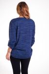 LARGE SIZE PULL SHOULDERS CLOUTEES 4341 BLUE