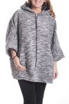 GRANDE TAILLE MANTEAU 4340 GRIS