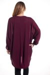LARGE SIZE SWEATER TUNIC BEADS 4334 BORDEAUX