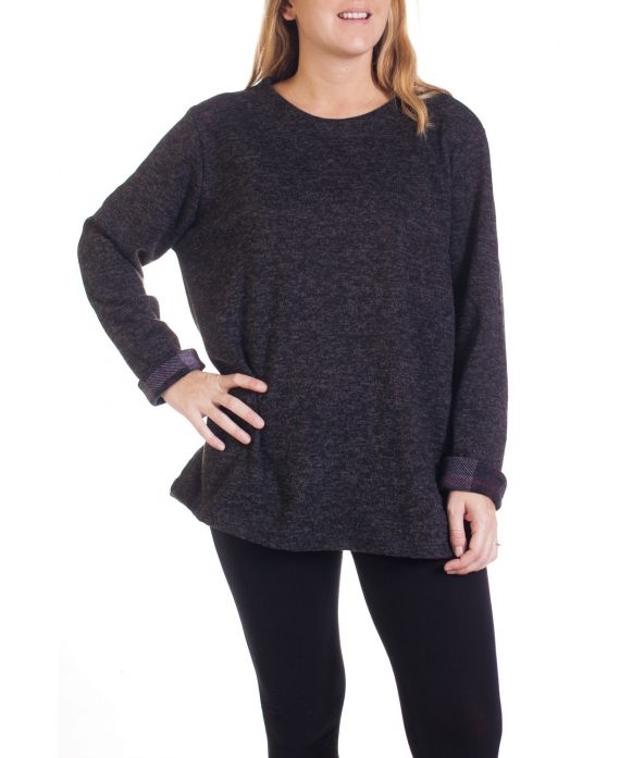 LARGE SIZE SWEATER 4321 BLACK