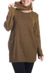 LARGE SIZE SWEATER TUNIC 2 PIECES 4284 MUSTARD