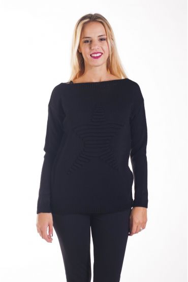 KNIT PULLOVER ETOILE 4271 BLACK