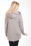FELPA HA CON CAPPUCCIO COLLO DI CADERE 4289 BEIGE