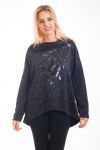 SWEAT A CAPUCHE COL TOMBANT 4289 NOIR
