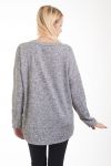 PULL CŒUR PAILLETTES 4288 GRIS