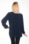 CAMICETTA SCOLLO FANTASIA 4323 BLU NAVY