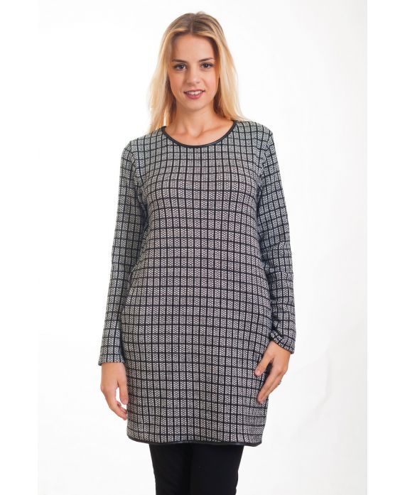 PULL TUNIQUE 2 POCHES 4285 BLANC