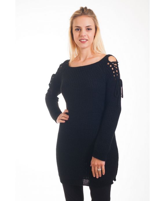 TIRARE LE SPALLE IN PIZZO-UP 4359 NERO