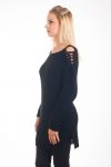 TIRARE LE SPALLE IN PIZZO-UP 4359 NERO
