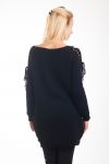 TIRARE LE SPALLE IN PIZZO-UP 4359 NERO