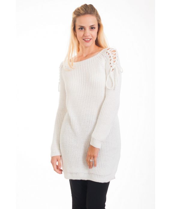 TIRARE LE SPALLE IN PIZZO-UP 4359 BIANCO