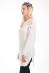 TIRARE LE SPALLE IN PIZZO-UP 4359 BIANCO