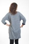 PULL TUNIQUE PAILLETTES 4306 GRIS