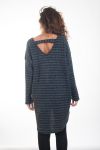PULL TUNIQUE DOS OUVERT 4401 GRIS