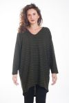 PULL TUNIQUE DOS OUVERT 4401 VERT MILITAIRE