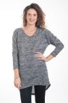 PULL TUNIQUE DOS OUVERT 4400 NOIR