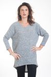 SUÉTER TÚNICA DE ATRÁS ABIERTA 4400 GRIS