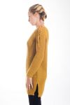 PULL EPAULES A LACETS 4359 MOUTARDE