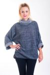 PULL POCHES COL BOULE 4301 NOIR