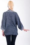PULL POCHES COL BOULE 4301 NOIR