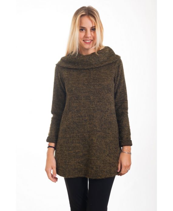 PULL ROBE COL TOMBANT 4305 MOUTARDE