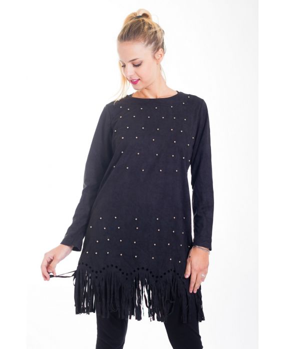 ROBE TUNIQUE NUBUCK 4405 NOIR