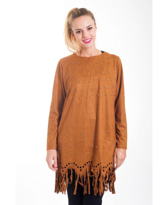ABITO TUNICA IN NABUK 4405 CAMMELLO
