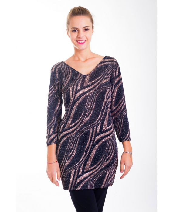 TUNIEK AVOND OPEN RUG 4409 ZWART
