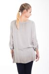 T-SHIRT PAPILLON PAILLETTES 4423 BEIGE