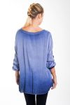 T-SHIRT FARFALLA PAILLETTES 4423 BLU