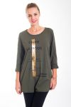 T-SHIRT "LOVE FASHION" 4422 VERDE MILITARE
