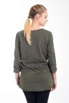 T-SHIRT "T'AIME LA MODE" 4422 VERT MILITAIRE