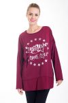 SWETER FLOKOWANIE 4420 BORDEAUX