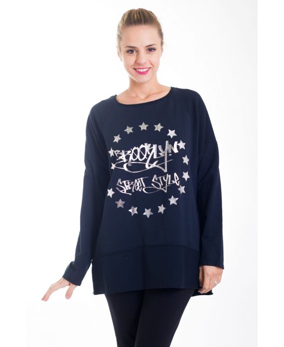 PULLOVER BEFLOCKEN 4420 SCHWARZ