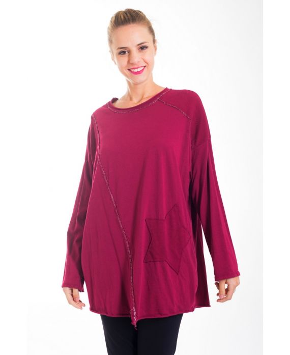 PULL ETOILE 4419 BORDEAUX
