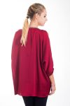 TOP SOIREE EFFET SATINE 4418 BORDEAUX