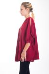 TOP SOIREE EFFET SATINE 4418 BORDEAUX
