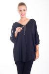 TOP SOIREE EFFET SATINE 4418 NOIR