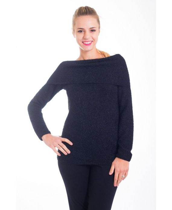 PULL COL TOMBANT 4417 NOIR