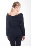 PULL COL TOMBANT 4417 NOIR