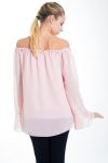 TUNICA CON PERLINE SULLE SPALLE 4416 ROSA