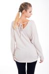 PULL PERLES DOS NŒUD 4415 BEIGE