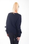 PULL MANCHES A LACETS 4407 NOIR