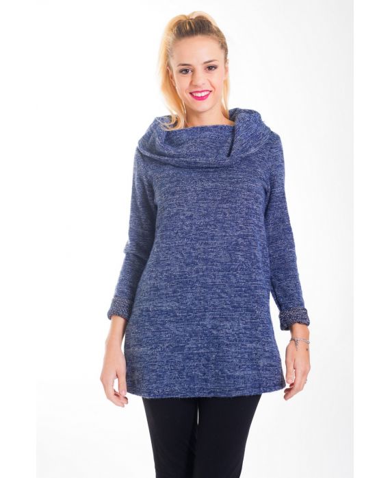 PULL ROBE COL TOMBANT 4305 BLEU