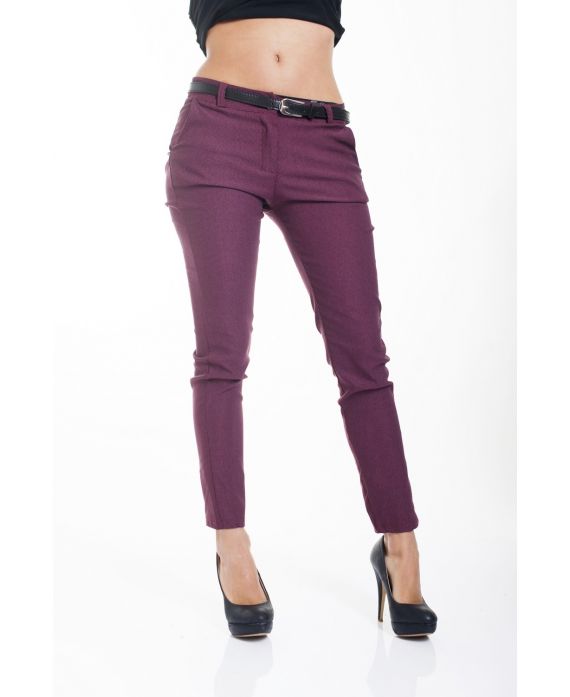 LOT 4 PANTALONS S/M/L/XL 4432 BORDEAUX