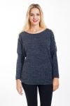 PULL PERLES DOS OUVERT 4441 NOIR